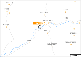 map of Aizhukou