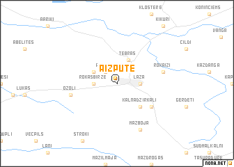 map of Aizpute