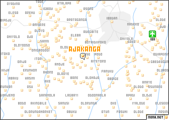 map of Ajakanga