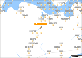 map of Ajakope