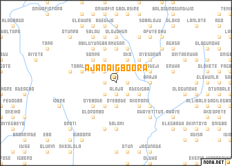 map of Ajana Igbo Ora