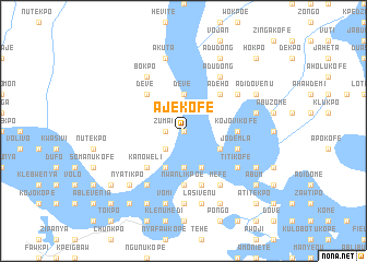 map of Ajekofe