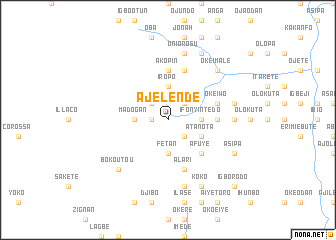 map of Ajelende