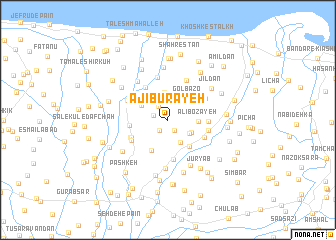 map of Ājī Būrāyeh