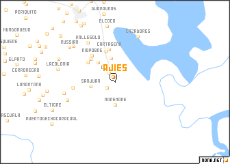 map of Ajíes