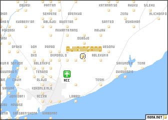 map of Ajiringano