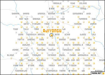 map of Ajiyongu