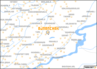 map of Ajnān Chak