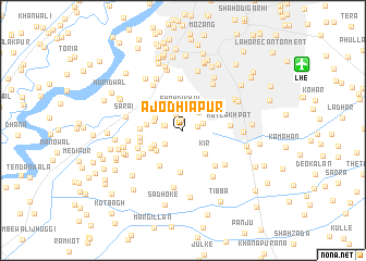 map of Ajodhiāpur