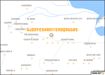 map of Ājor Feshārī-ye Moqaddas