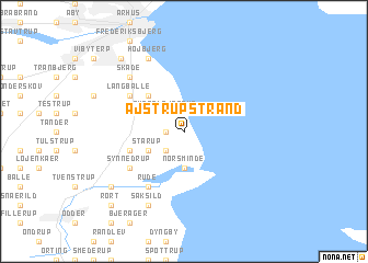 map of Ajstrup Strand