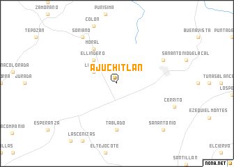 map of Ajuchitlán