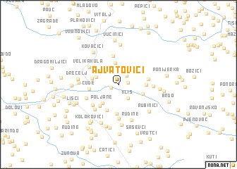 map of Ajvatovići