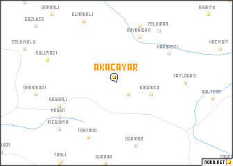 map of Akaçayar