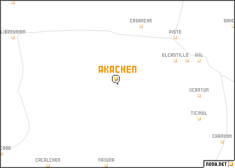 map of Akachén