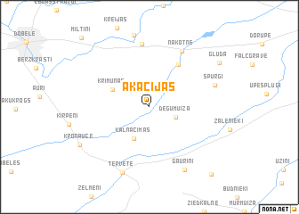 map of Akācijas