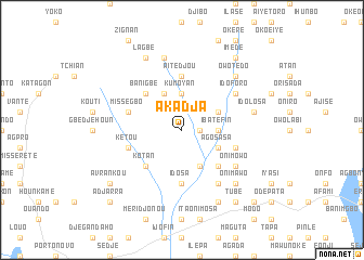 map of Akadja