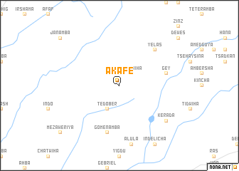 map of Ākʼafē