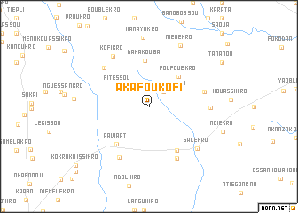 map of Akafou Kofi