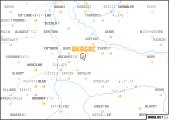 map of Akağaç