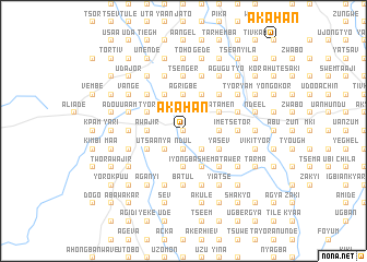 map of Akahan