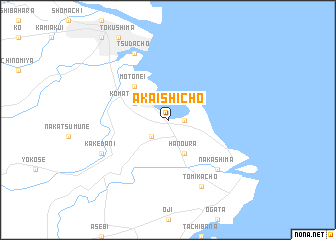 map of Akaishichō