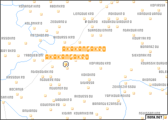 map of Akakangakro