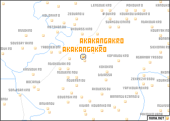 map of Akakangakro