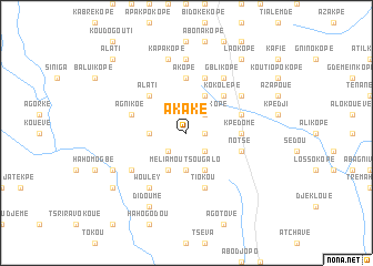 map of Akaké
