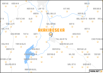 map of Ākʼakʼī Besekʼa