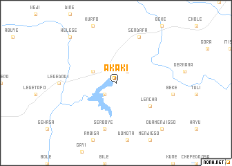 map of Ākʼakʼī