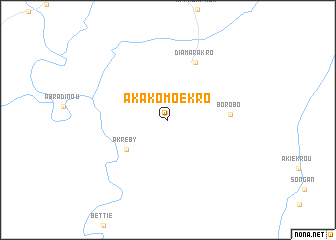 map of Akakomoékro