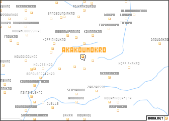 map of Akakoumokro