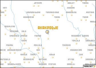 map of Akakpodjé