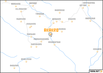 map of Akakro