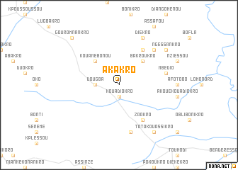 map of Akakro