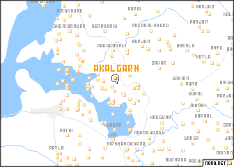 map of Akālgarh