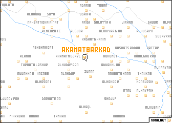 map of Akamat Barkād