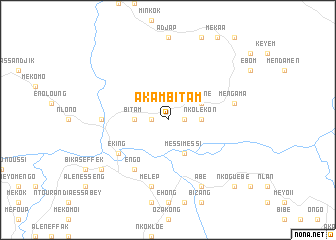 map of Akam Bitam