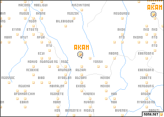 map of Akam