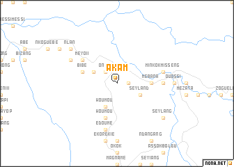 map of Akam