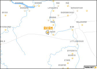 map of Akam