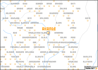 map of Akande