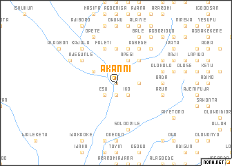 map of Akanni