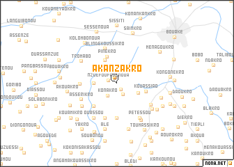 map of Akanzakro