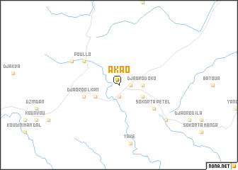 map of Akao