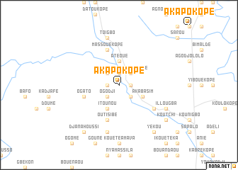 map of Akapokopé