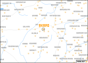 map of Akapo