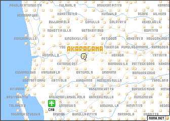 map of Akaragama