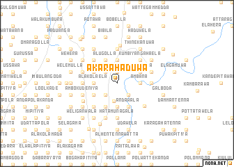 map of Akarahaduwa